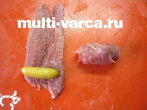 Рулетики з яловичини в мультиварці. Крок другий