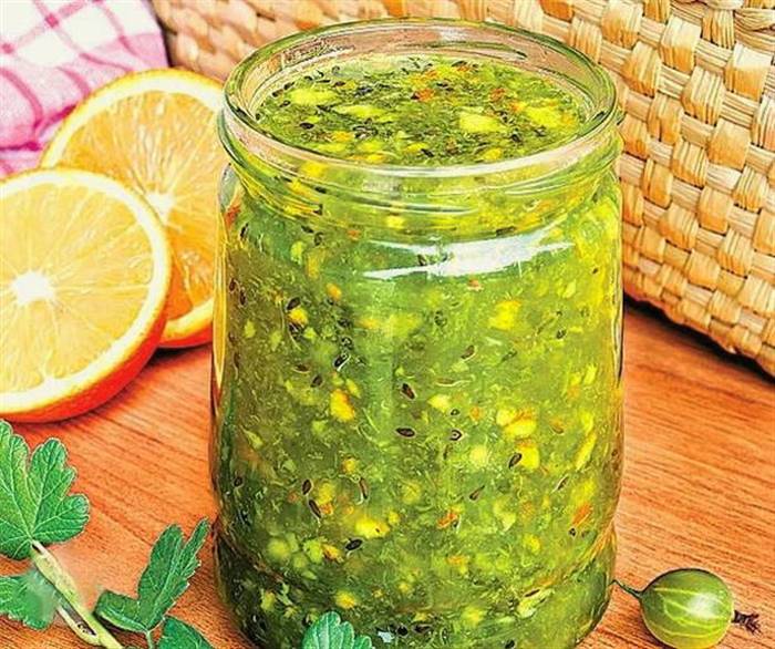 Варення з аґрусу з апельсином на зиму